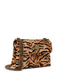 Kurt Geiger Mini Leather Kensington Borsa Donna in Cavallino Tigrato Camel