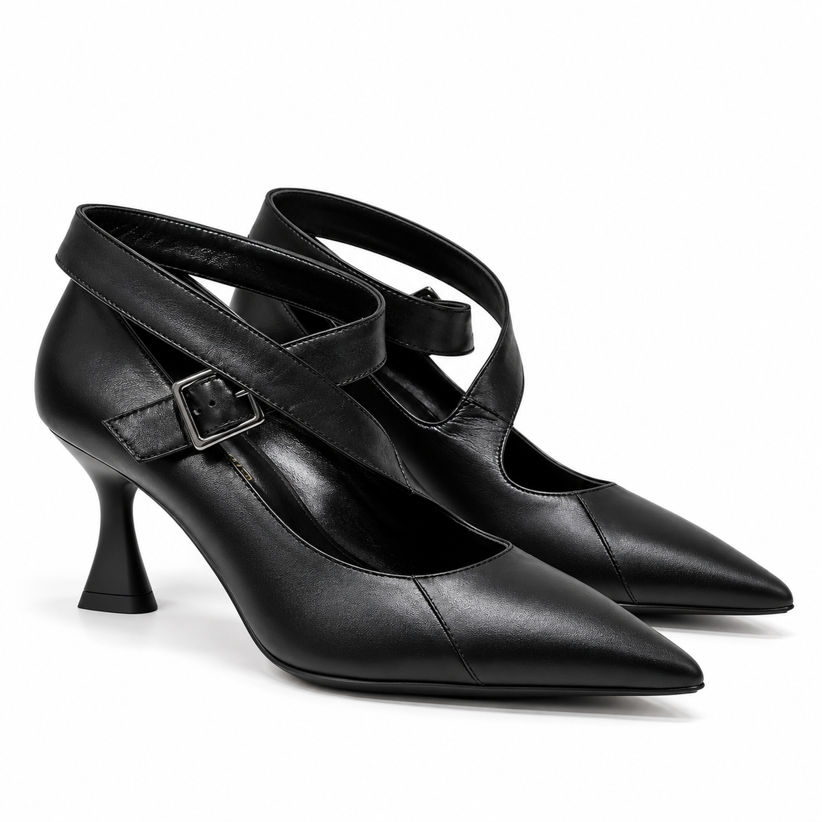 Isabelle Paris- décolleté in pelle nero