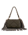 La Carrie Bag - borsa Oliva con Frange