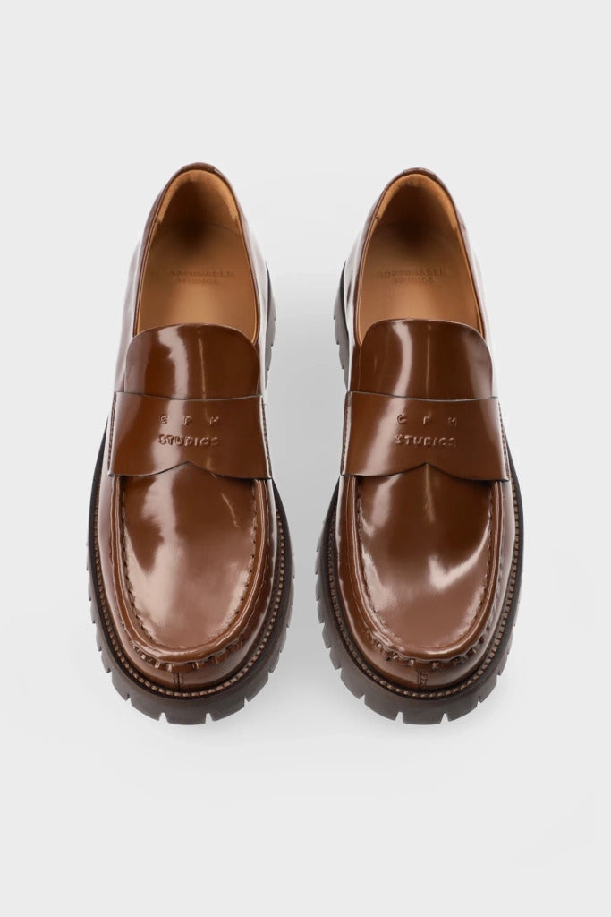 Copenhagen Studios - CPH848 Mocassino Donna in Pelle Spazzolata Cognac