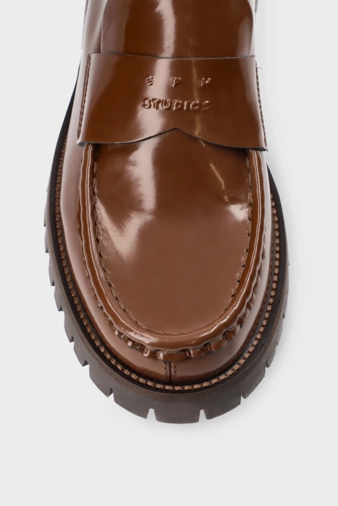 Copenhagen Studios - CPH848 Mocassino Donna in Pelle Spazzolata Cognac