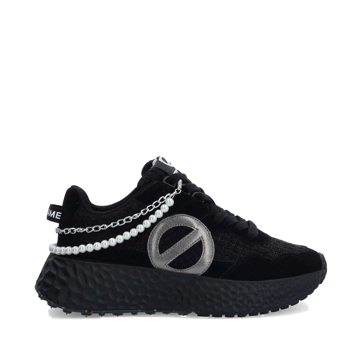 No Name - Carter Jogger Sneaker Donna Nera/Argento