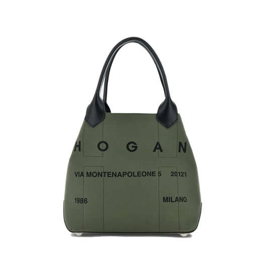 Hogan - Borsa Script Media Verde Militare