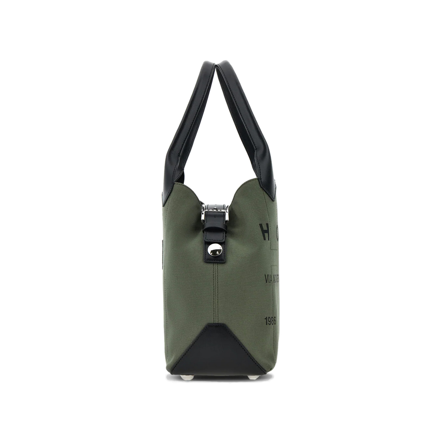 Hogan - Borsa Script Media Verde Militare