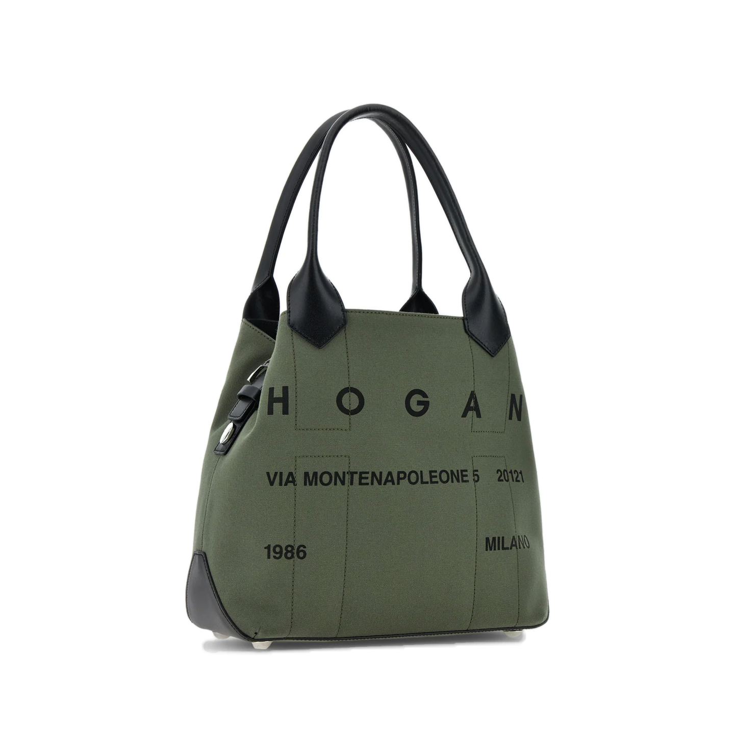 Hogan - Borsa Script Media Verde Militare