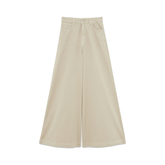 Meme Road - Pantaloni a Gamba Larga Beige