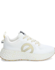 no name carter fly donna bianca sneakers platform logo oro
