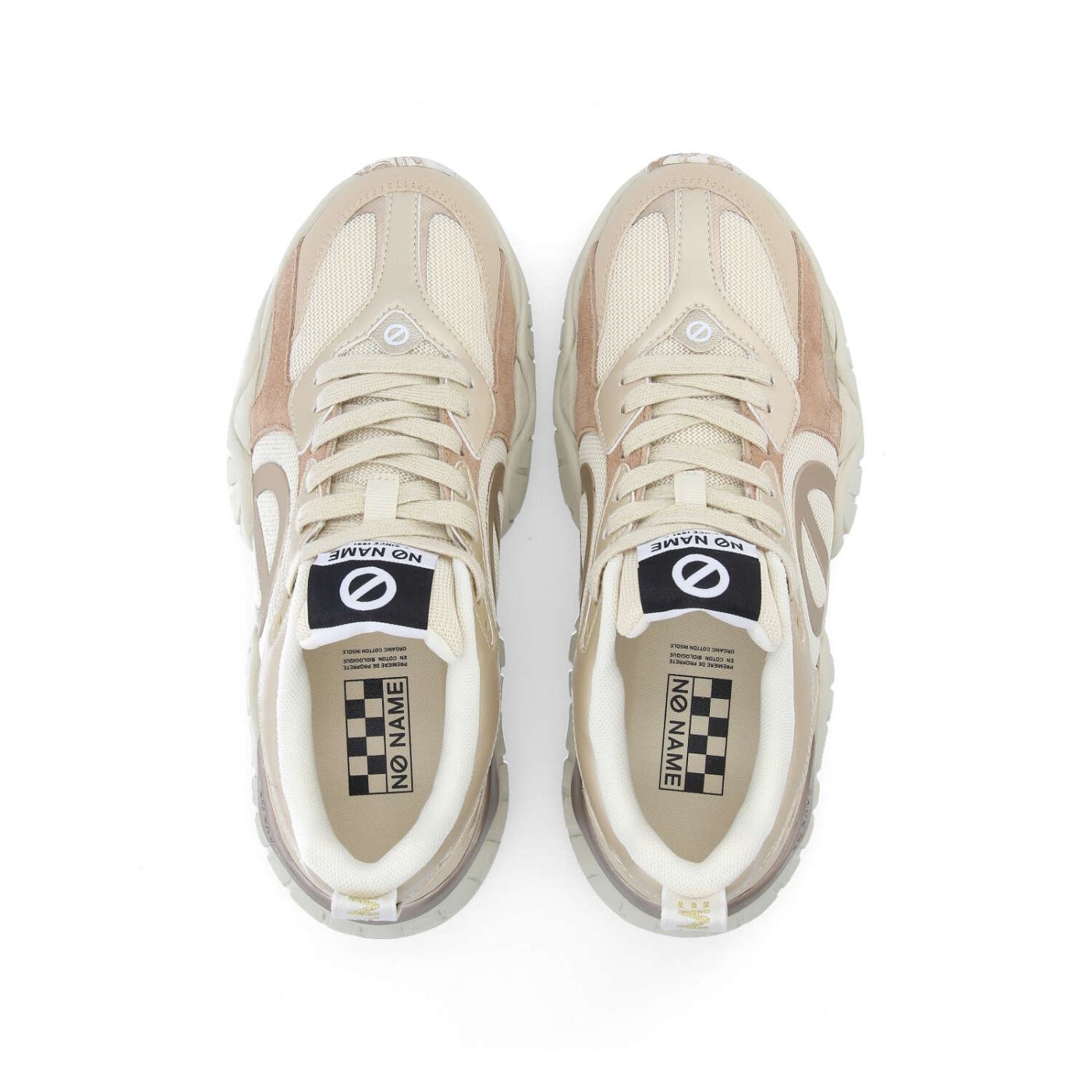sneakers donna no name beige vista dall’alto