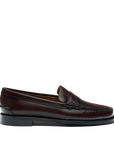 Mocassino Sebago Dan LR uomo bordeaux in pelle, profilo