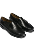 Mocassino college Sebago Classic Dan LR nero con mascherina penny loafer
