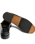 Suola in cuoio e gomma del mocassino Sebago Dan LR uomo nero