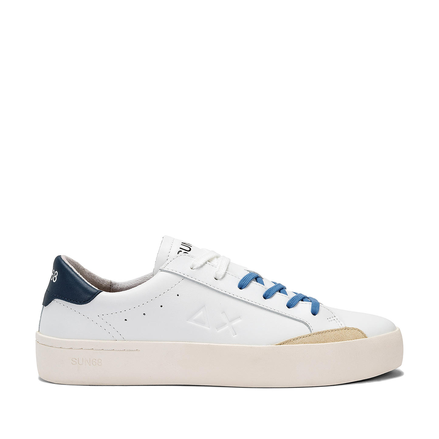 Sun 68 -  Street Leather Bianco Blu