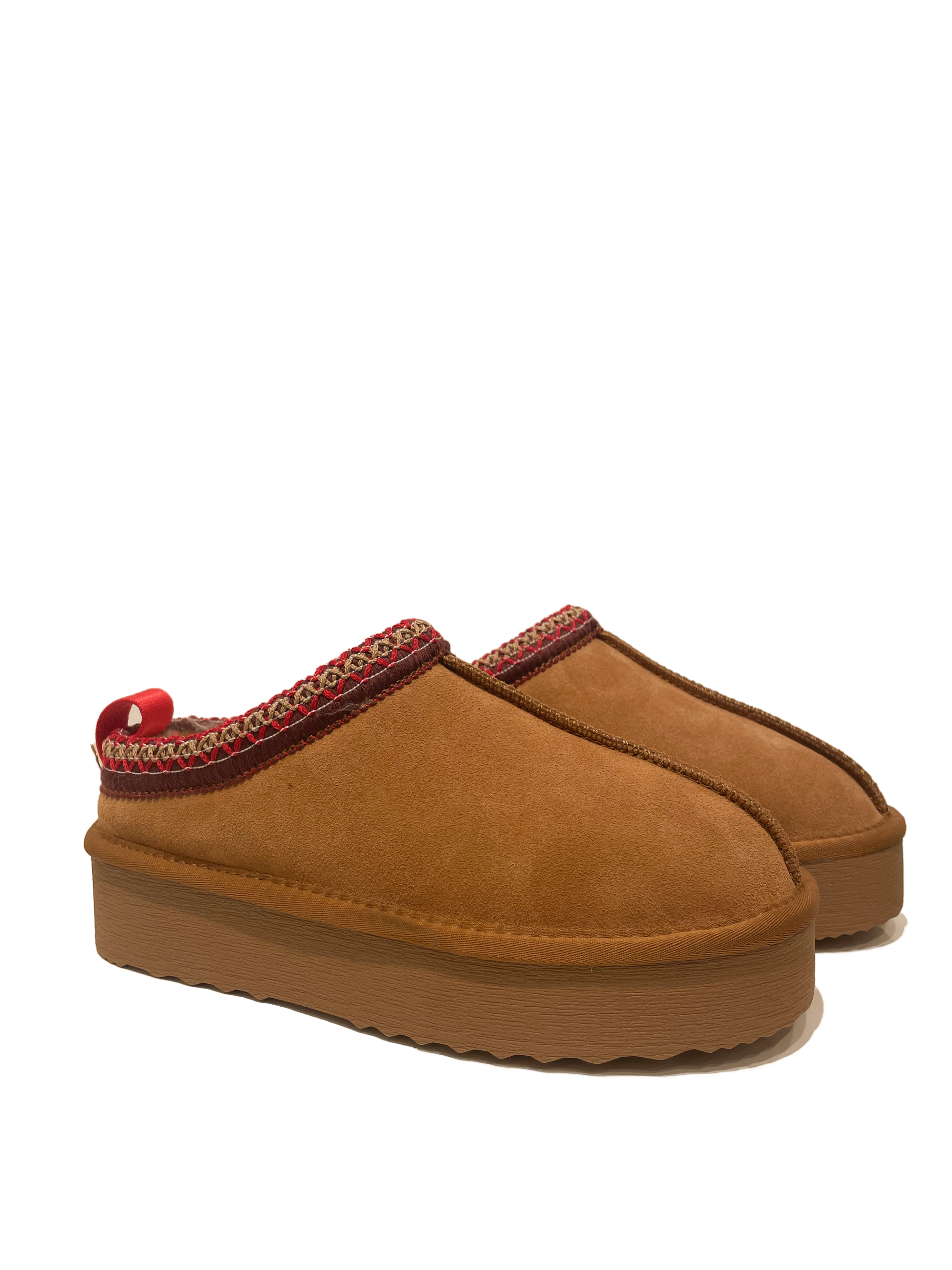 SANTINI - Tazz Platform Chestnut Slipper