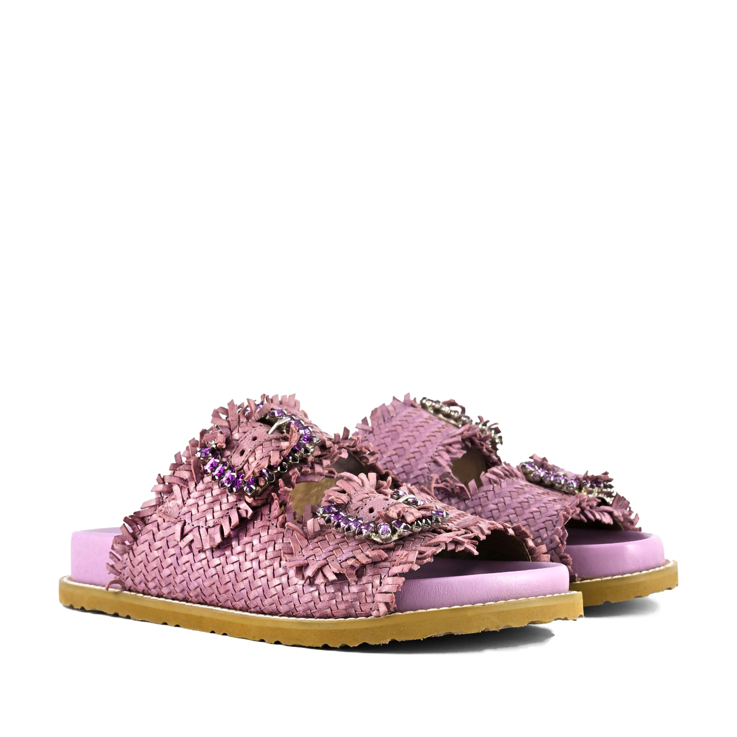 Coral Blue - Lilac Weave Sandal